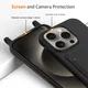 Apple iPhone 16 Pro Hoesje met Koord en Pasjeshouder Siliconen Zwart afbeelding 6