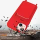 Apple iPhone 15 Hoesje met Koord en Pasjeshouder Siliconen Rood afbeelding 3