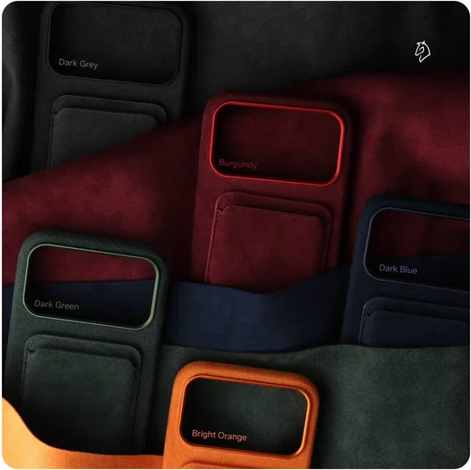 Rosso Avanti Apple iPhone 17e / 16e Hoesje Alcantara MagSafe Back Cover Grijs afbeelding 10
