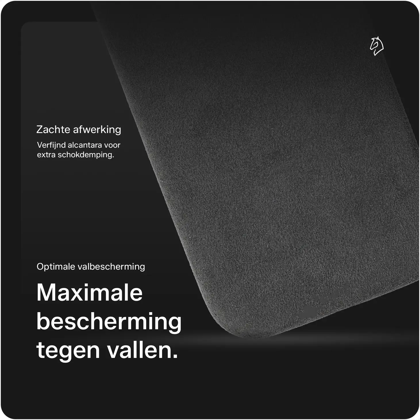 Rosso Avanti Apple iPhone 17e / 16e Hoesje Alcantara MagSafe Back Cover Grijs afbeelding 6