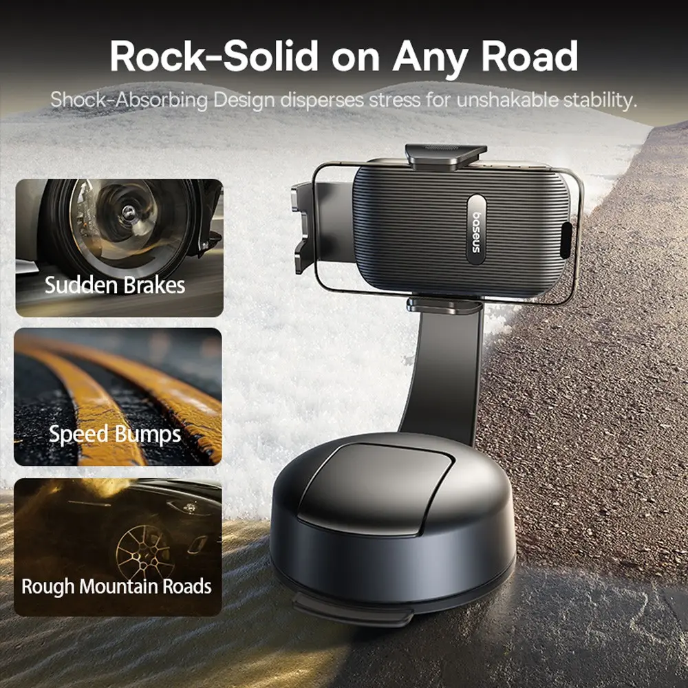Baseus PrimeTrip Dashboard/Raam Telefoonhouder 360° Verstelbaar Zwart afbeelding 5