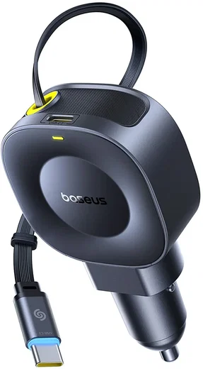 Baseus PrimeTrip VR2 Autolader 30W met Uitrekbare USB‑C Kabel Zwart afbeelding 4