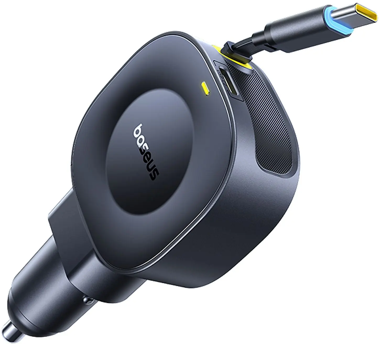 Baseus PrimeTrip VR2 Autolader 30W met Uitrekbare USB‑C Kabel Zwart afbeelding 2