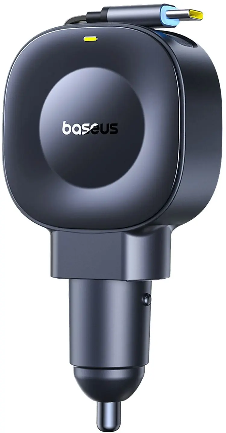 Baseus PrimeTrip VR2 Autolader 30W met Uitrekbare USB‑C Kabel Zwart afbeelding 1