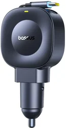 Baseus PrimeTrip VR2 Autolader 30W met Uitrekbare USB‑C Kabel Zwart afbeelding