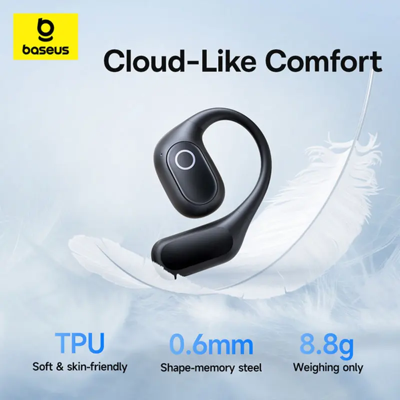 Baseus Eli 2i Fit Open-Ear True Wireless Draadloze Bluetooth Oordopjes Zwart afbeelding 9