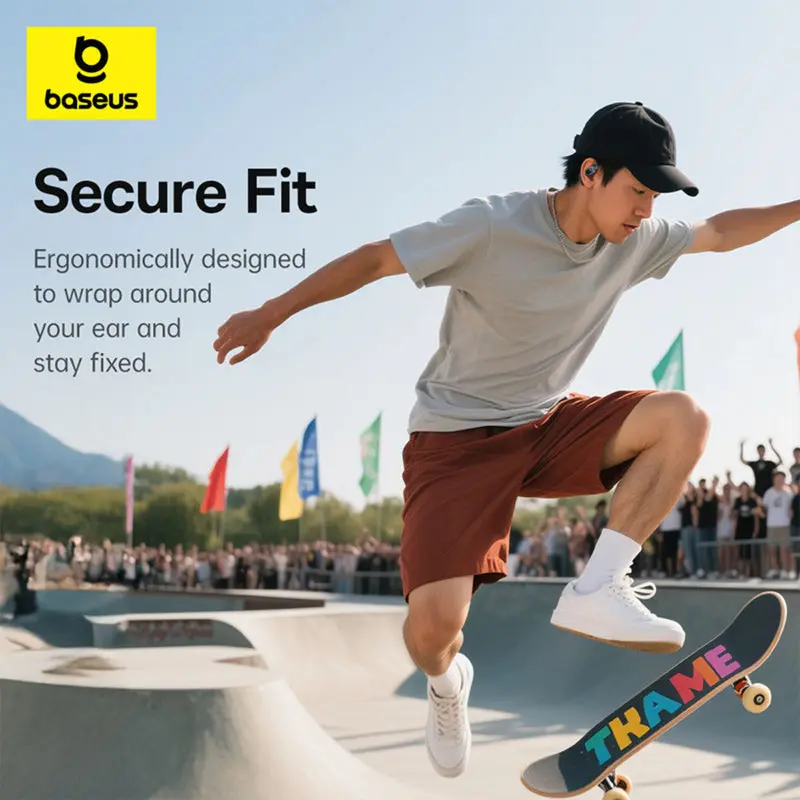 Baseus Eli 2i Fit Open-Ear True Wireless Draadloze Bluetooth Oordopjes Zwart afbeelding 8