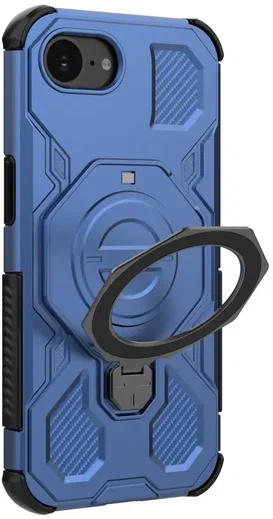 Apple iPhone 17e / 16e Hoesje MagSafe 360° Standaard Blauw afbeelding 10