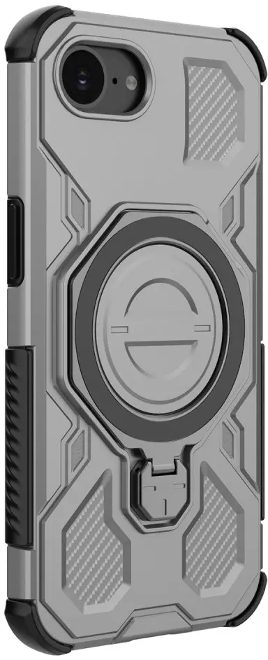 Apple iPhone 17e / 16e Hoesje MagSafe 360° Standaard Grijs afbeelding 8