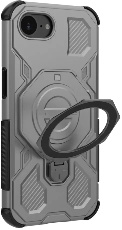 Apple iPhone 17e / 16e Hoesje MagSafe 360° Standaard Grijs afbeelding 10