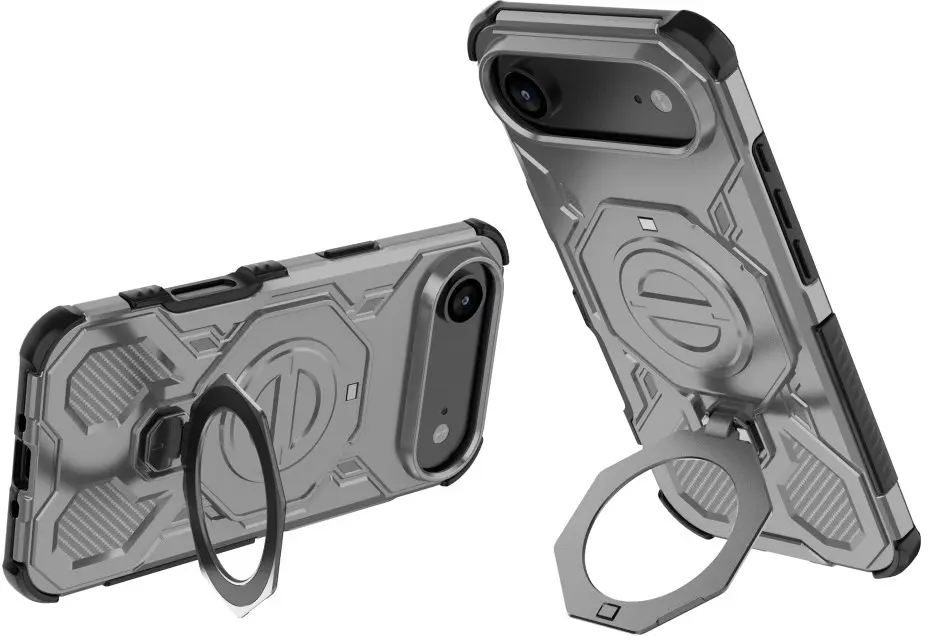 Apple iPhone Air Hoesje MagSafe 360° Standaard Grijs afbeelding 2