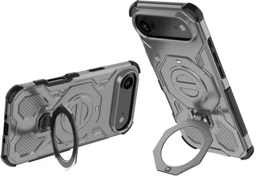 Apple iPhone Air Hoesje MagSafe 360° Standaard Grijs afbeelding 2