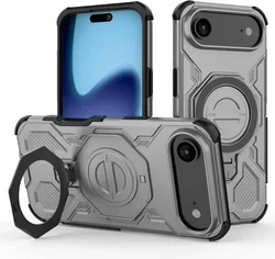 Apple iPhone Air Hoesje MagSafe 360° Standaard Grijs afbeelding