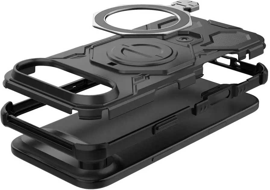 Apple iPhone Air Hoesje MagSafe 360° Standaard Zwart afbeelding 5