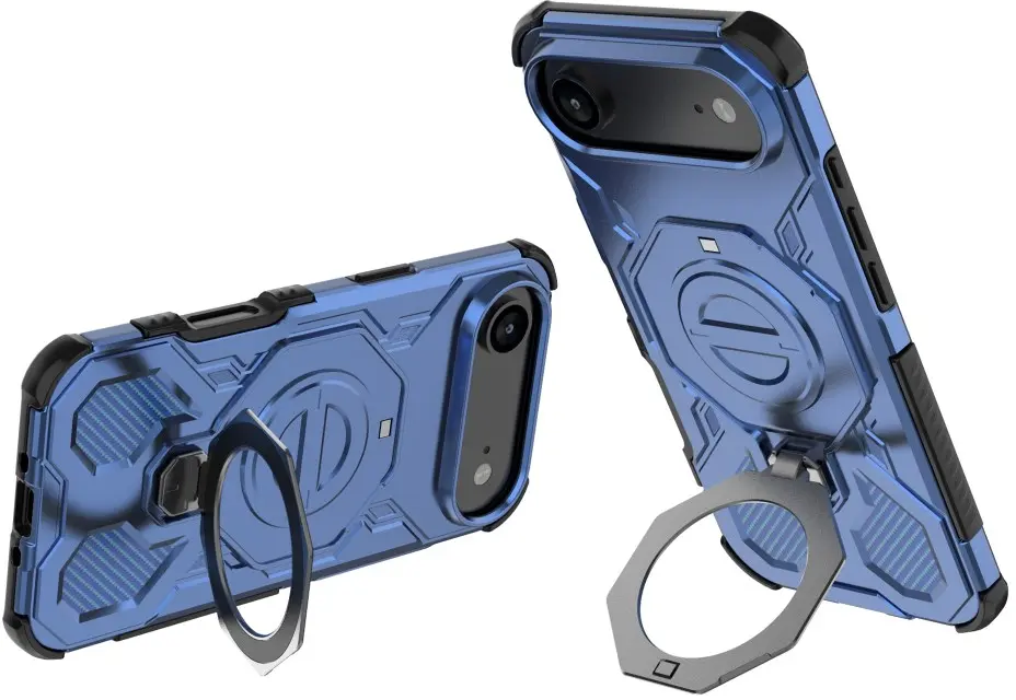 Apple iPhone Air Hoesje MagSafe 360° Standaard Blauw afbeelding 2