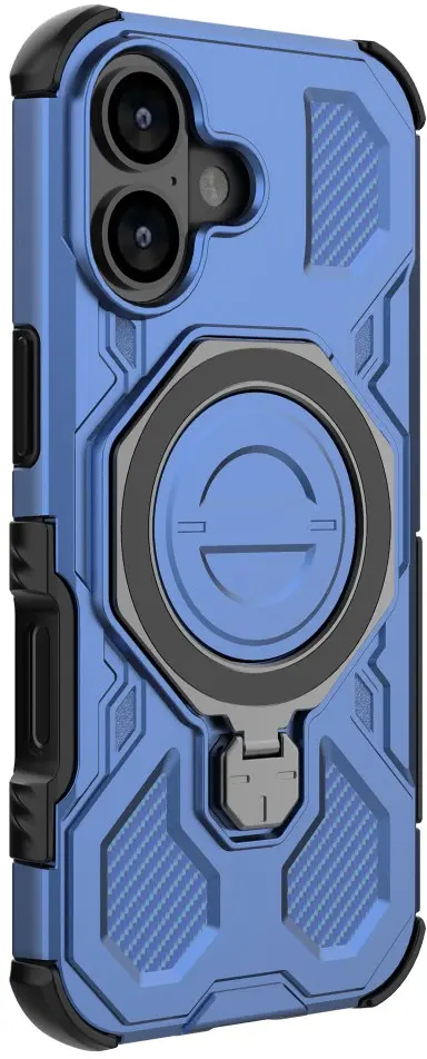 Apple iPhone 17 Hoesje MagSafe 360° Standaard Blauw afbeelding 8