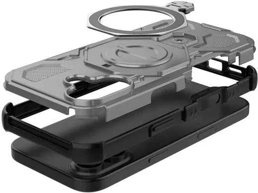 Apple iPhone 17 Hoesje MagSafe 360° Standaard Grijs afbeelding 5