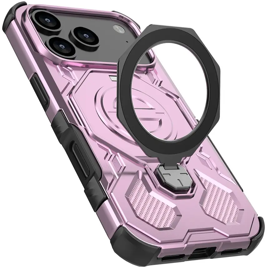 Apple iPhone 17 Pro Hoesje MagSafe 360° Standaard Roze afbeelding 8