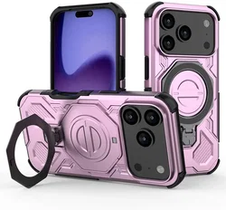 Apple iPhone 17 Pro Hoesje MagSafe 360° Standaard Roze afbeelding