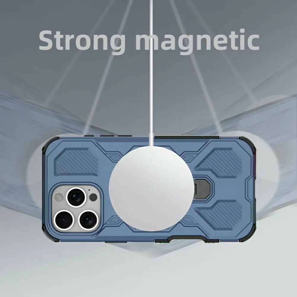 Apple iPhone 16 Pro Max Hoesje MagSafe 360° Standaard Grijs afbeelding 8