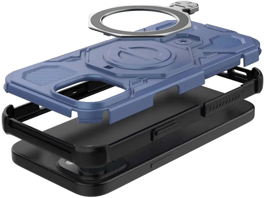 Apple iPhone 15 Hoesje MagSafe 360° Standaard Blauw afbeelding 13