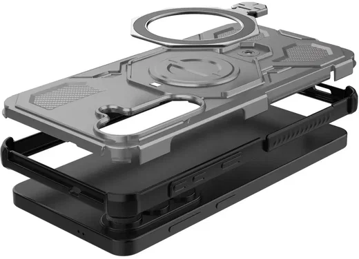 Samsung Galaxy S26 Plus Hoesje MagSafe 360° Standaard Grijs afbeelding 2