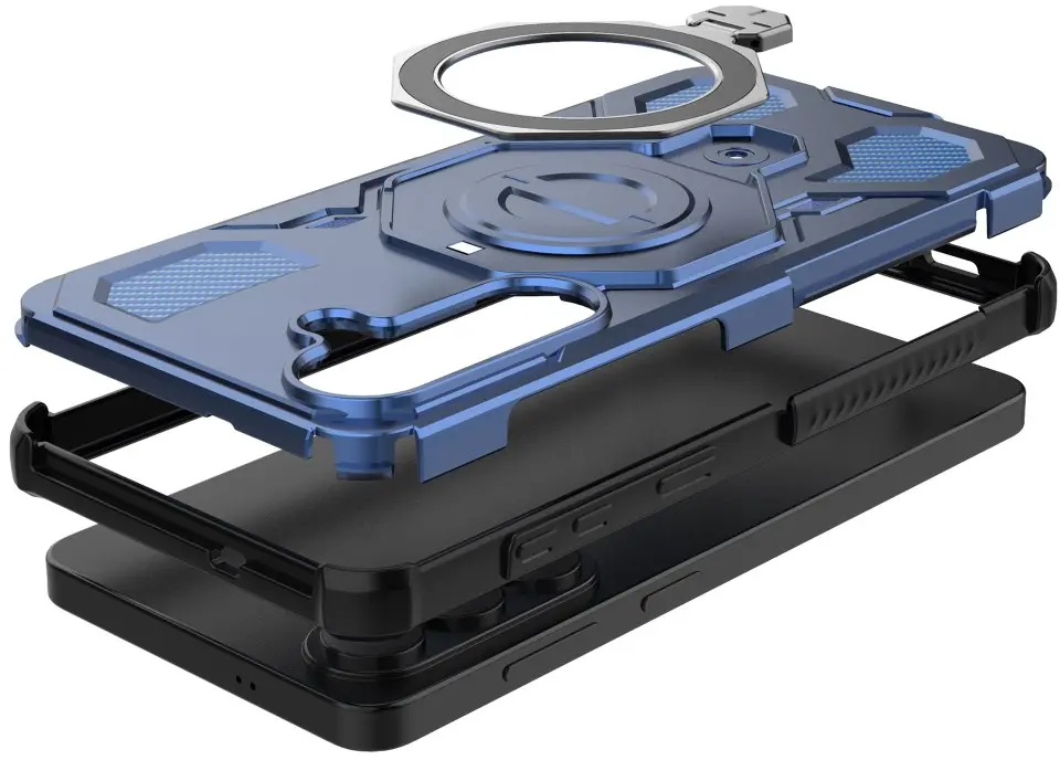 Samsung Galaxy S26 Plus Hoesje MagSafe 360° Standaard Blauw afbeelding 5