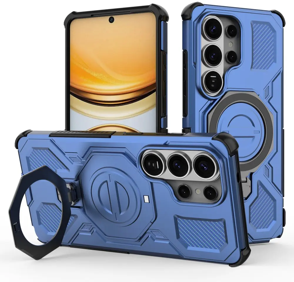 Samsung Galaxy S26 Ultra Hoesje MagSafe 360° Standaard Blauw afbeelding 1