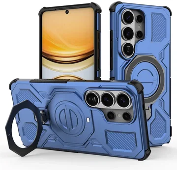 Samsung Galaxy S26 Ultra Hoesje MagSafe 360° Standaard Blauw