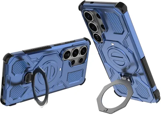 Samsung Galaxy S26 Ultra Hoesje MagSafe 360° Standaard Blauw afbeelding 2