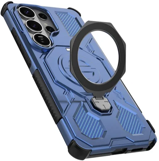Samsung Galaxy S26 Ultra Hoesje MagSafe 360° Standaard Blauw afbeelding 6