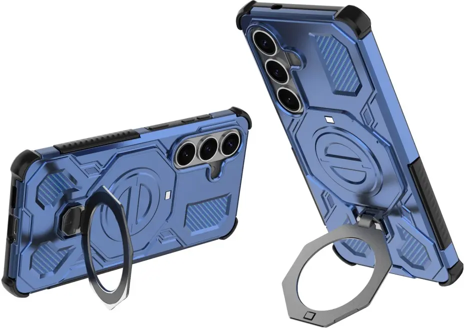 Samsung Galaxy S26 Hoesje MagSafe 360° Standaard Blauw afbeelding 2