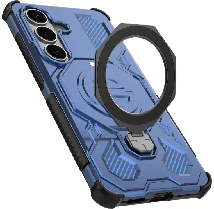 Samsung Galaxy S26 Hoesje MagSafe 360° Standaard Blauw afbeelding 7