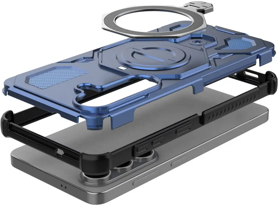 Samsung Galaxy S26 Hoesje MagSafe 360° Standaard Blauw afbeelding 5