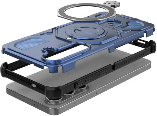 Samsung Galaxy S26 Hoesje MagSafe 360° Standaard Blauw afbeelding 5