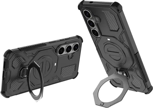 Samsung Galaxy S26 Hoesje MagSafe 360° Standaard Zwart afbeelding 2