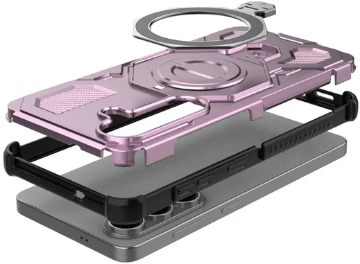 Samsung Galaxy S26 Hoesje MagSafe 360° Standaard Roze afbeelding 5