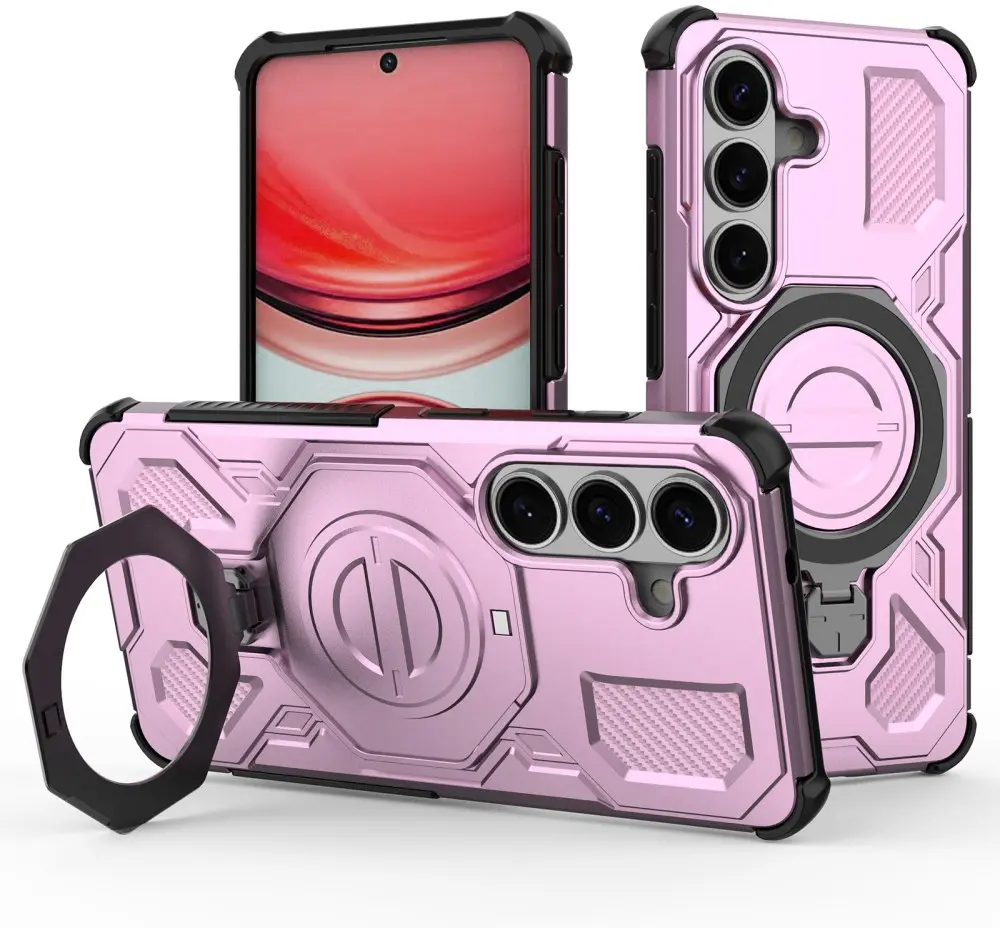 Samsung Galaxy S26 Hoesje MagSafe 360° Standaard Roze afbeelding 1