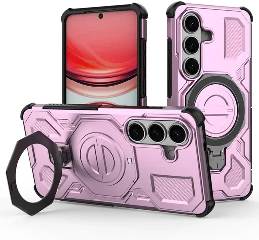 Samsung Galaxy S26 Hoesje MagSafe 360° Standaard Roze afbeelding 1