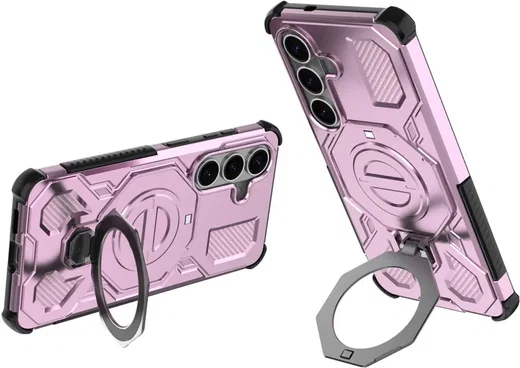 Samsung Galaxy S26 Hoesje MagSafe 360° Standaard Roze afbeelding 2