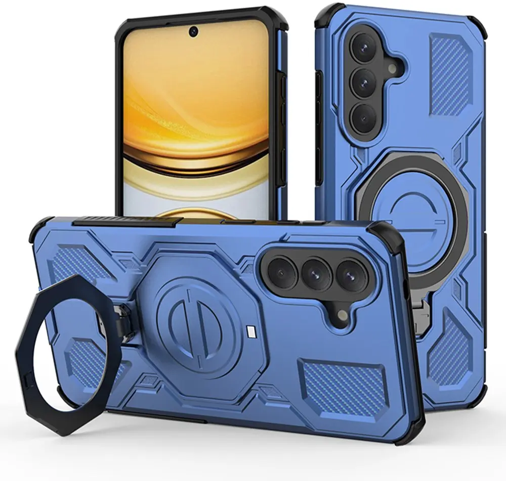 Samsung Galaxy A57 Hoesje MagSafe 360° Standaard Blauw afbeelding 1