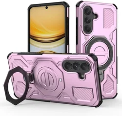 Samsung Galaxy A57 Hoesje MagSafe 360° Standaard Roze afbeelding