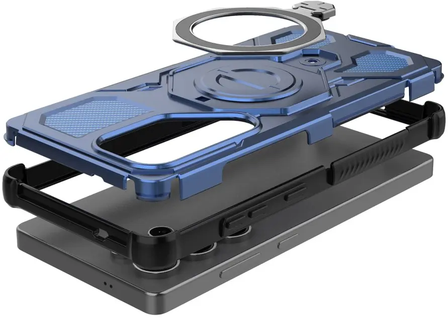 Samsung Galaxy S25 Ultra Hoesje MagSafe 360° Standaard Blauw afbeelding 5