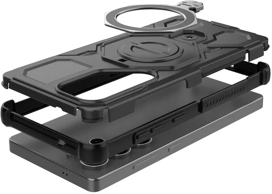 Samsung Galaxy S25 Ultra Hoesje MagSafe 360° Standaard Zwart afbeelding 5