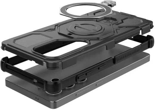Samsung Galaxy S25 Ultra Hoesje MagSafe 360° Standaard Zwart afbeelding 5