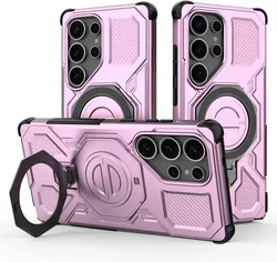 Samsung Galaxy S25 Ultra Hoesje MagSafe 360° Standaard Roze afbeelding
