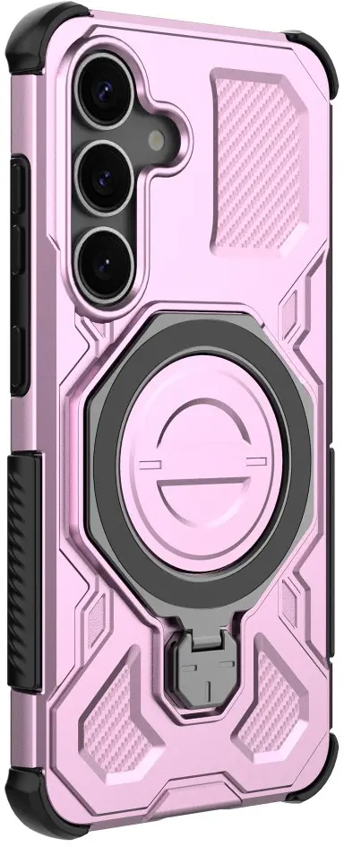 Samsung Galaxy S25 Hoesje MagSafe 360° Standaard Roze afbeelding 6