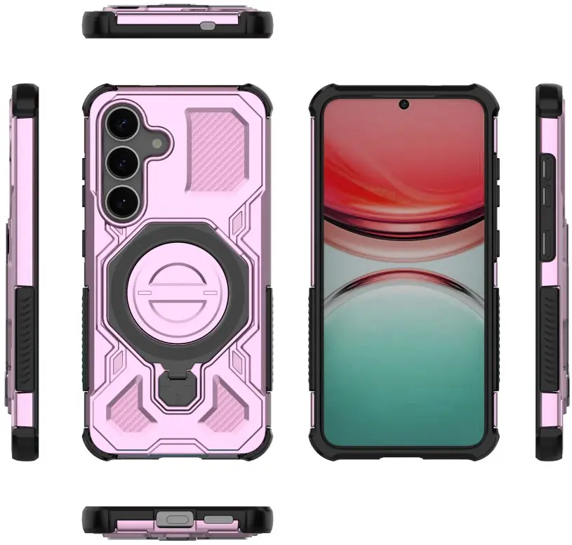 Samsung Galaxy S25 Hoesje MagSafe 360° Standaard Roze afbeelding 8