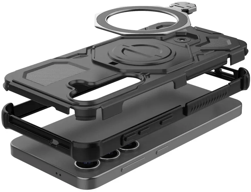 Samsung Galaxy S25 Plus Hoesje MagSafe 360° Standaard Zwart afbeelding 5