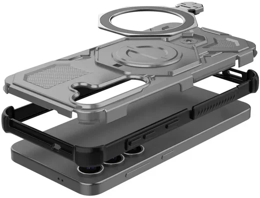 Samsung Galaxy S25 Plus Hoesje MagSafe 360° Standaard Grijs afbeelding 5